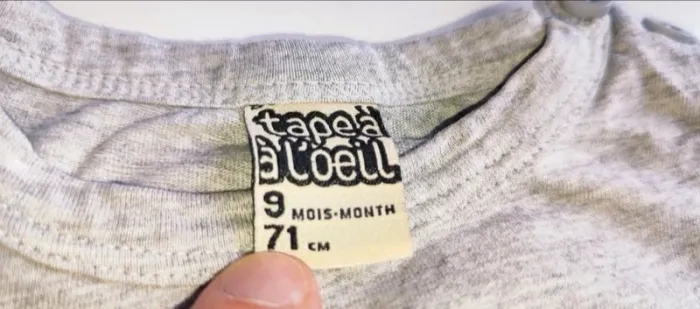 Tee-shirt manches longues en parfait état - taille 9 mois - Tape à l'oeil - photo numéro 3
