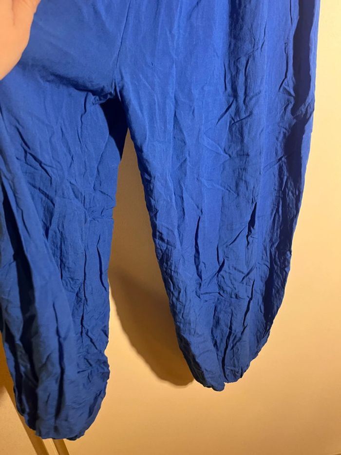 Pantalon fluide bleu roi taille unique - photo numéro 3