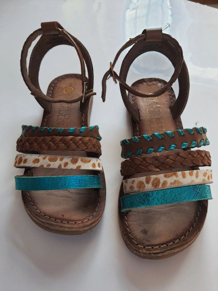 Sandales spartiates en cuir