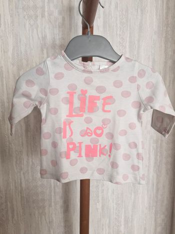 T-shirt manches longues bébé 3 mois Tex baby Coton
