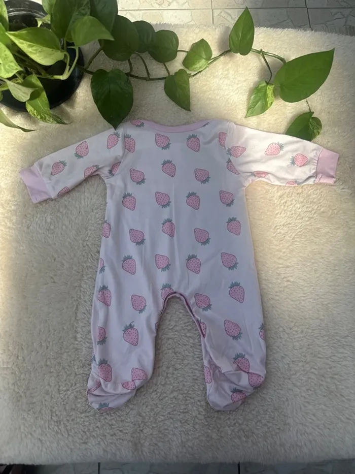 Pyjama rose à fraises - photo numéro 2