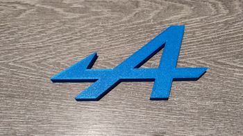 sigle logo A alpine automobile impression 3d