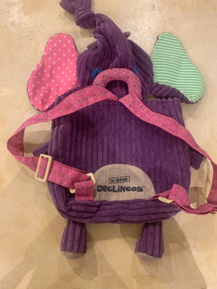 Sac à dos éléphant sandykilos les deglingos crèche école neuf - photo numéro 3