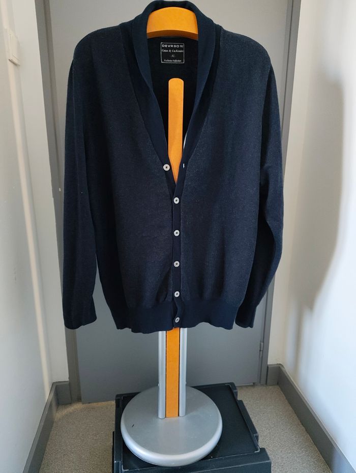 Cardigan bleu chiné