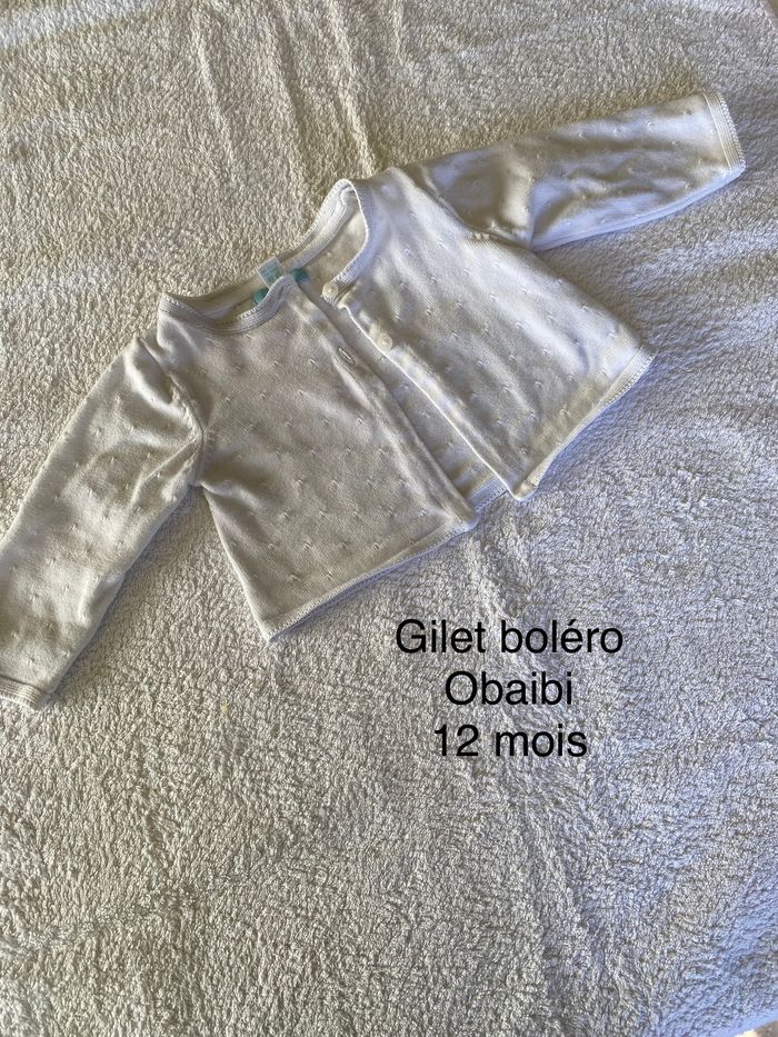 Gilet boléro Obaïbi 12 mois