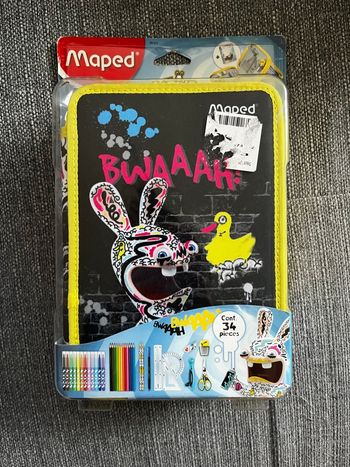 Trousse crayons maped lapin crétin