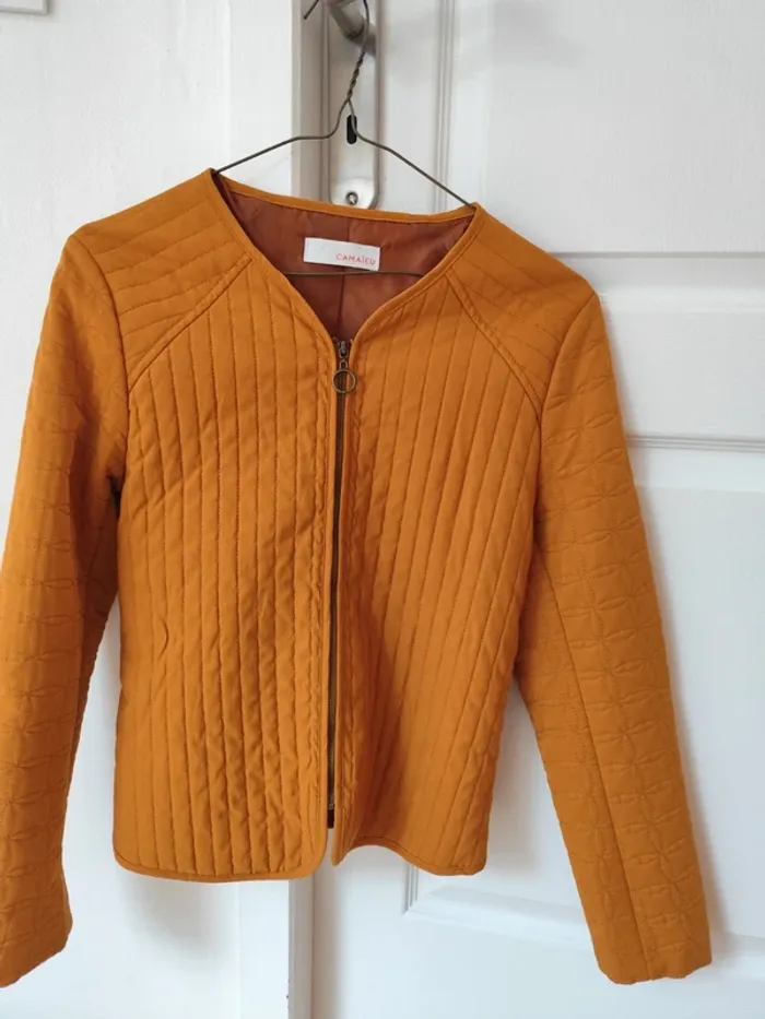 Veste matelassée jaune moutarde Camaïeu - photo numéro 2