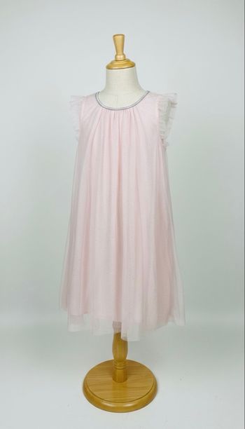 H&M - Robe de fête en tulle pailleté - Taille 9-10 ans - Vieux rose