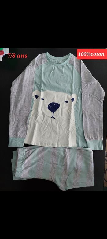 Pyjama garçon 7/8ans motif ours
