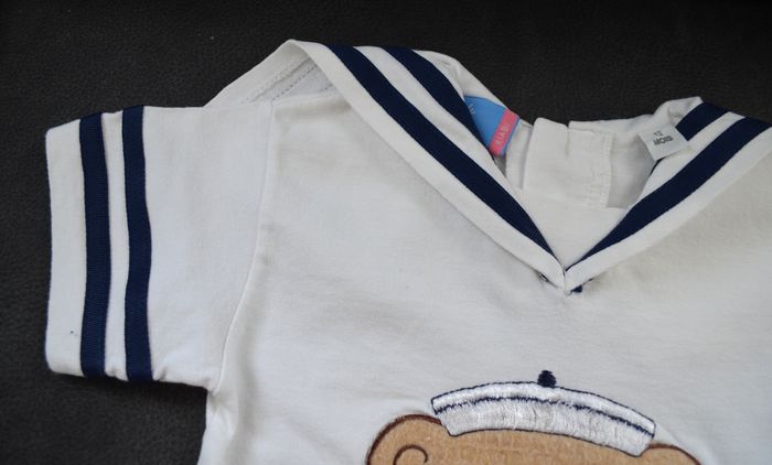 Ensemble short et tee-shirt marin 12 mois - photo numéro 4