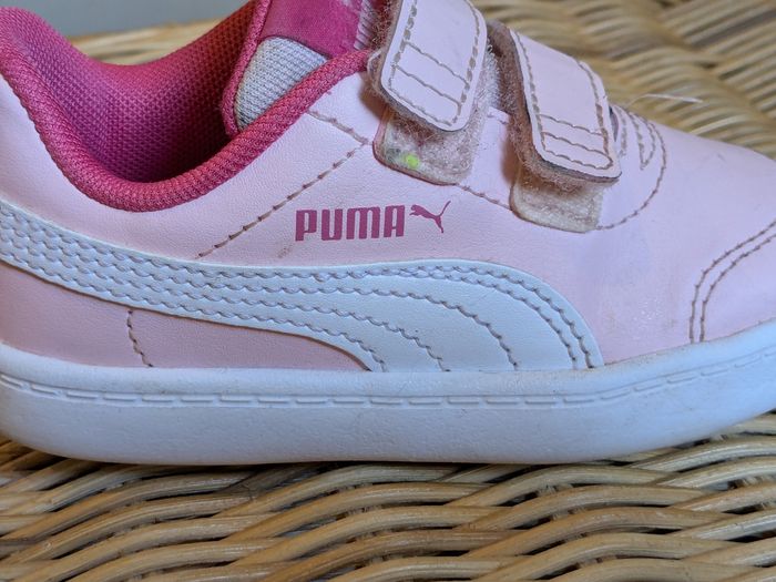 Baskets à scratch, roses, puma pointure 22 - photo numéro 2