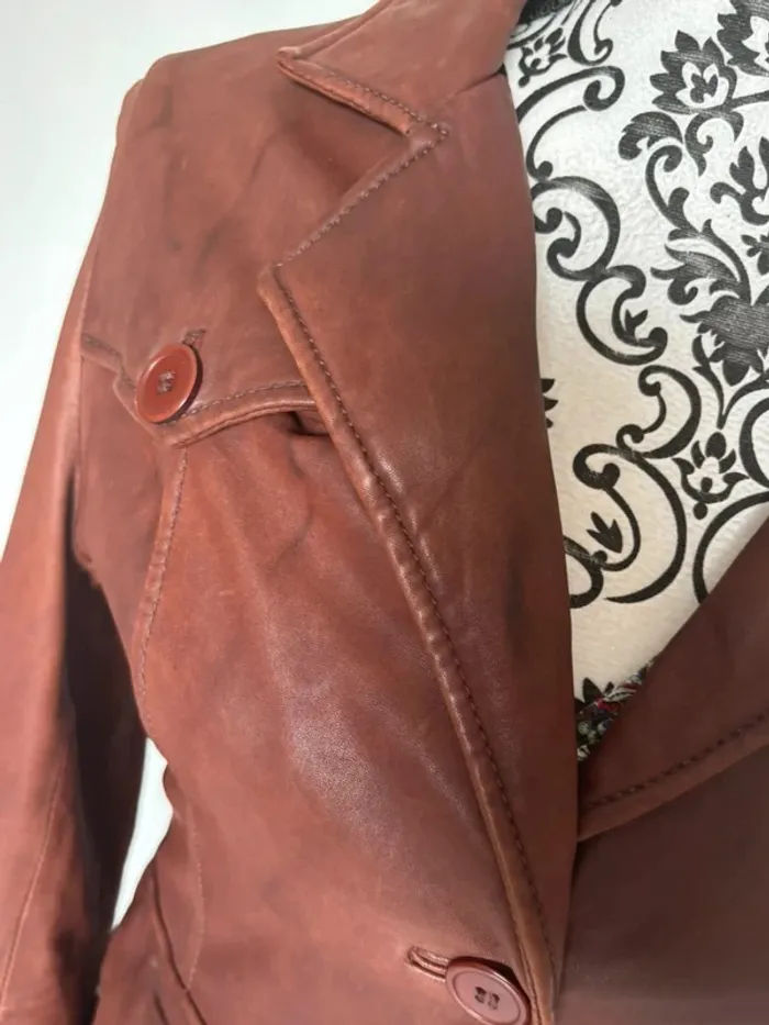 Veste en cuir femme 38 - photo numéro 4