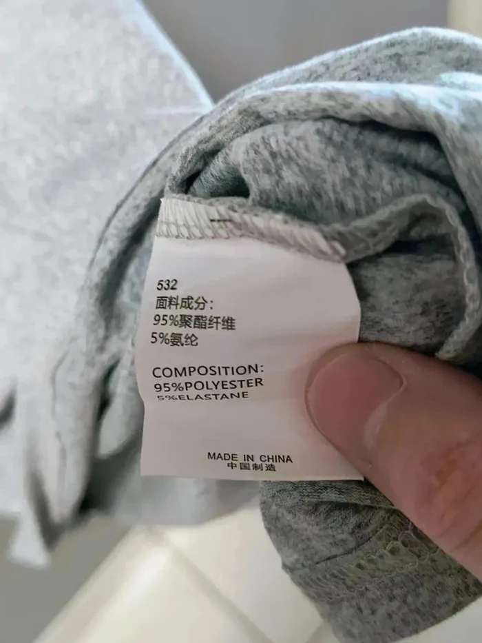 🔥 T-shirt gris chiné style minimaliste – Taille L - photo numéro 6