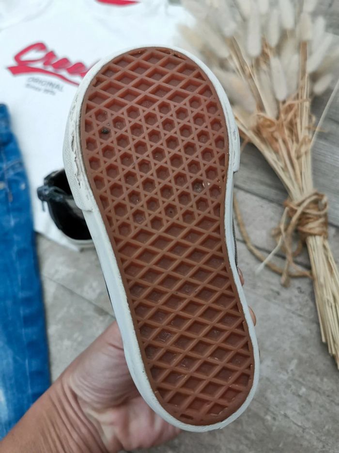 🔥Vans baskets montantes pointure 22 enfant offthewall old-school - photo numéro 5