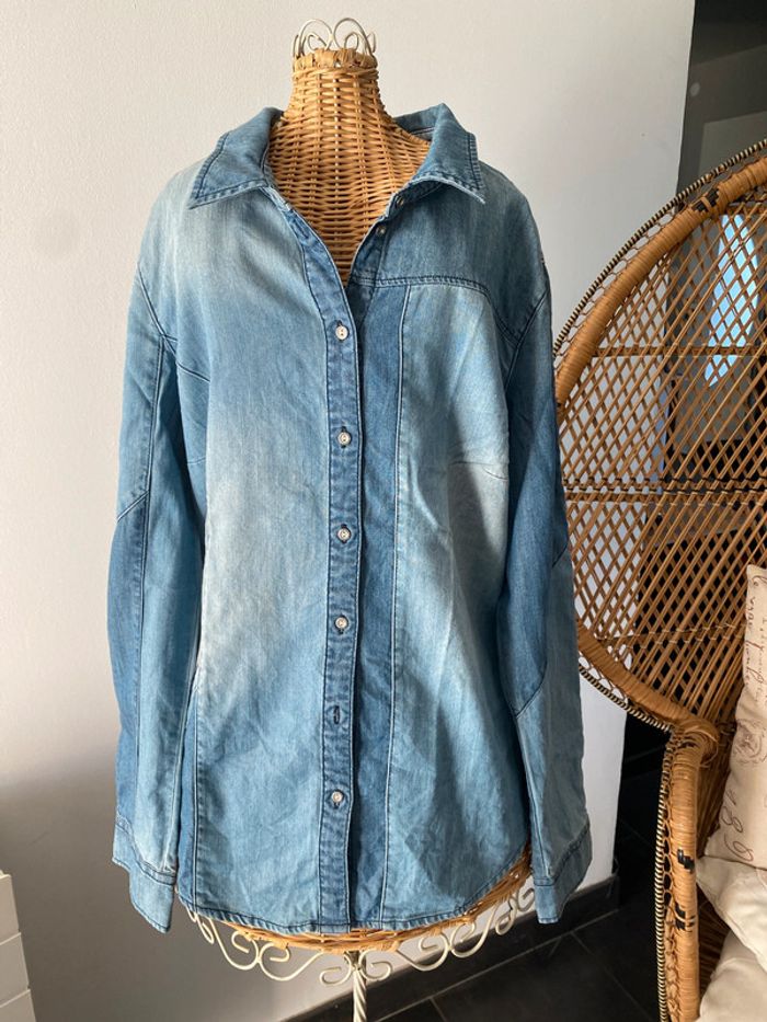 Chemise en jeans Esprit Denim bleue denim taille M - photo numéro 3