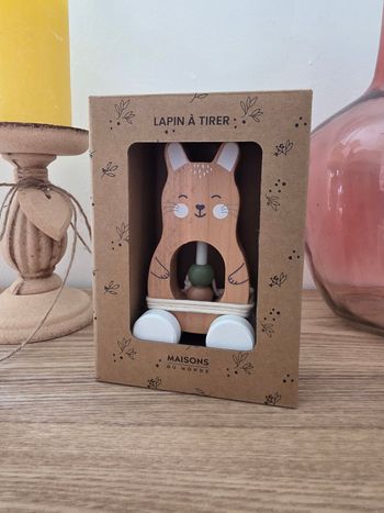 Lapin à tirer en bois Maison du Monde