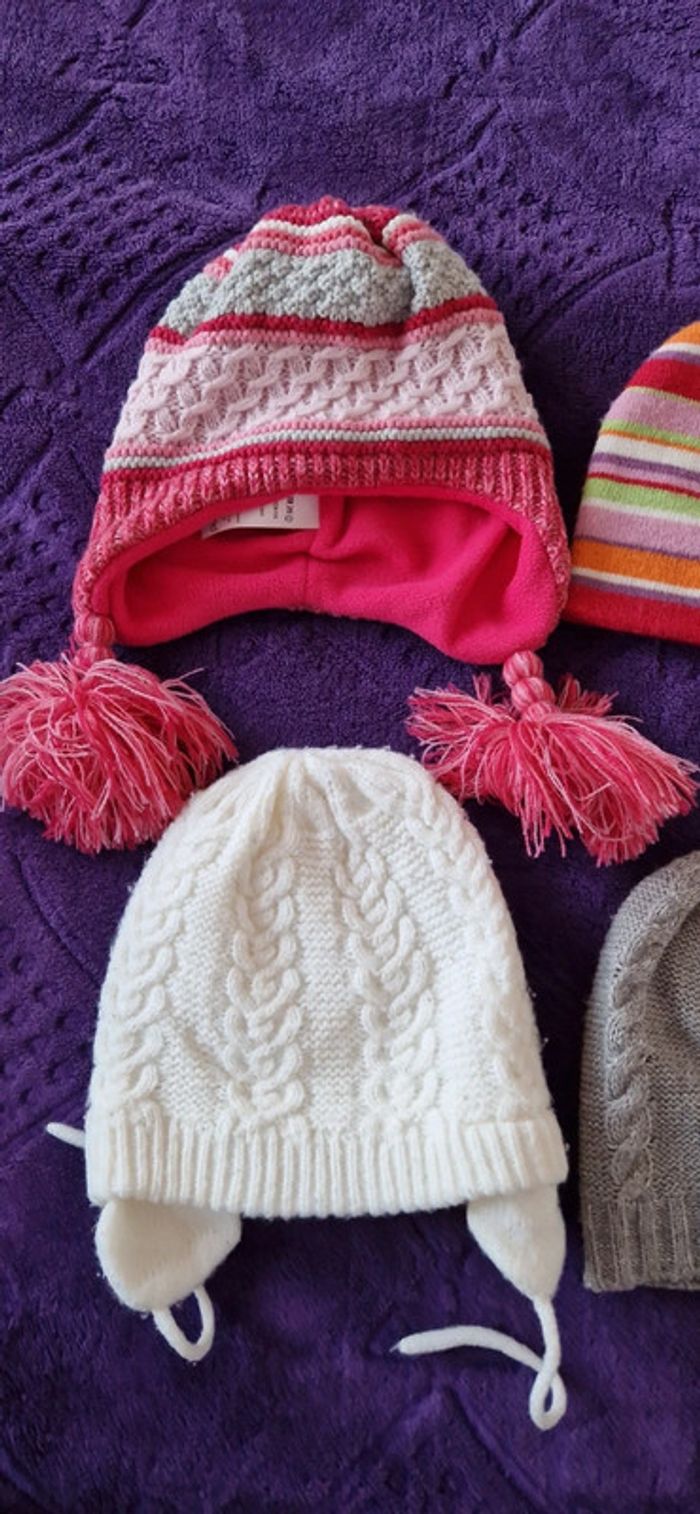 Lot de 4 bonnets fille 49/51 cm - photo numéro 2