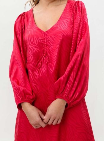 Robe trapèze rouge