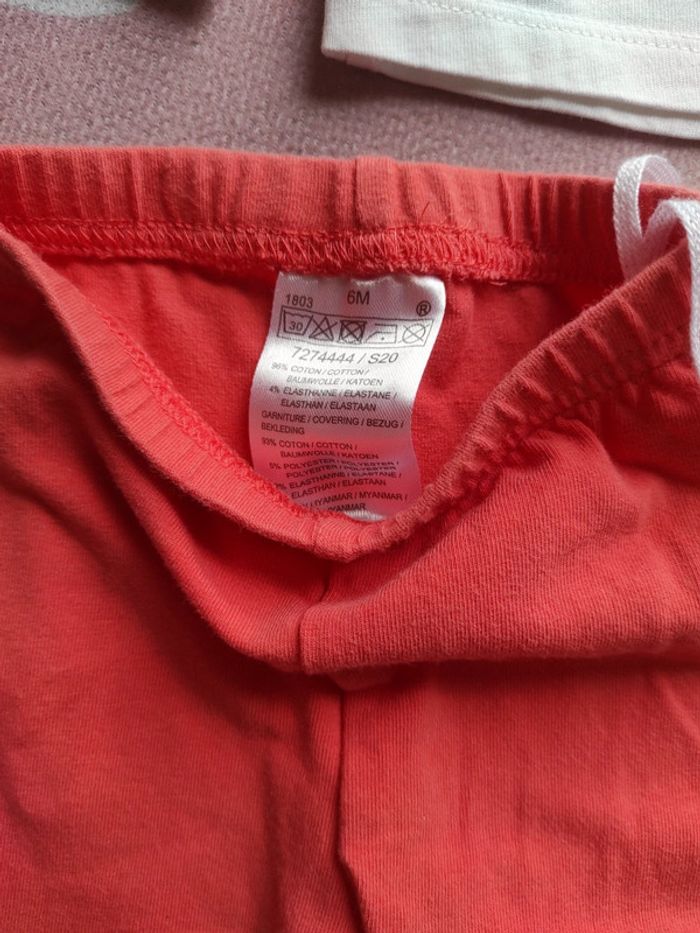 Ensemble 3 pièces fille 6 mois orange - photo numéro 3