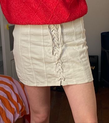 Jupe courte à lacets beige - Léna Situations x Jennyfer