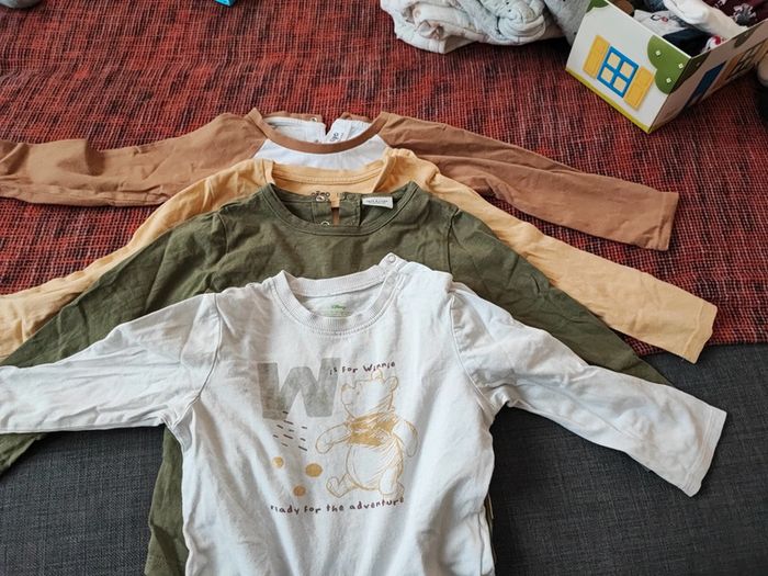Lot 4 t-shirt manches longues 24 mois