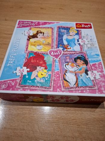 4 puzzles princesses disney