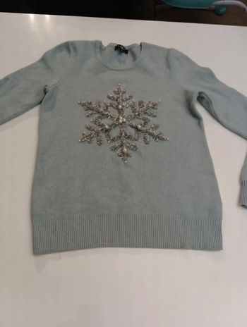 Pull femme Tex flocon argenté perles taille 38