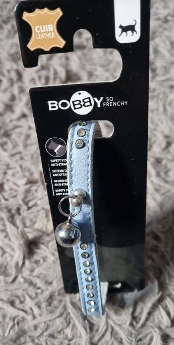 Collier cuir chat anti-étranglement Bobby