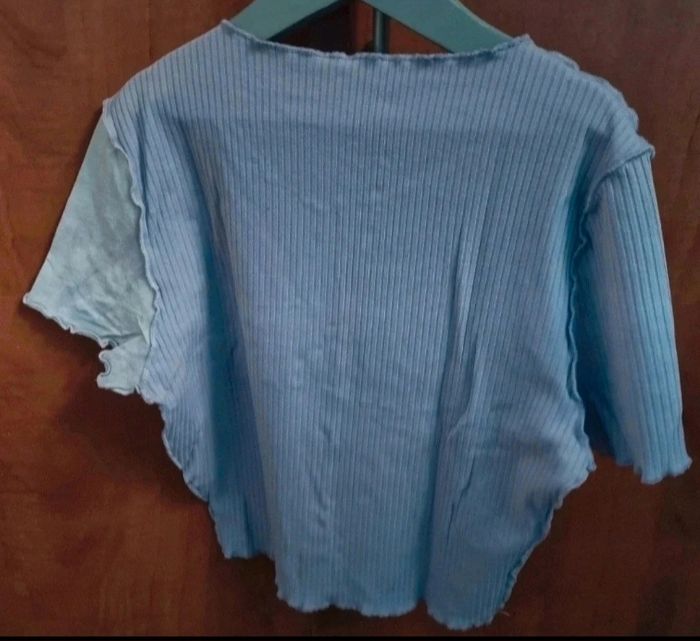 Crop top taille XS bi-matiere - photo numéro 4