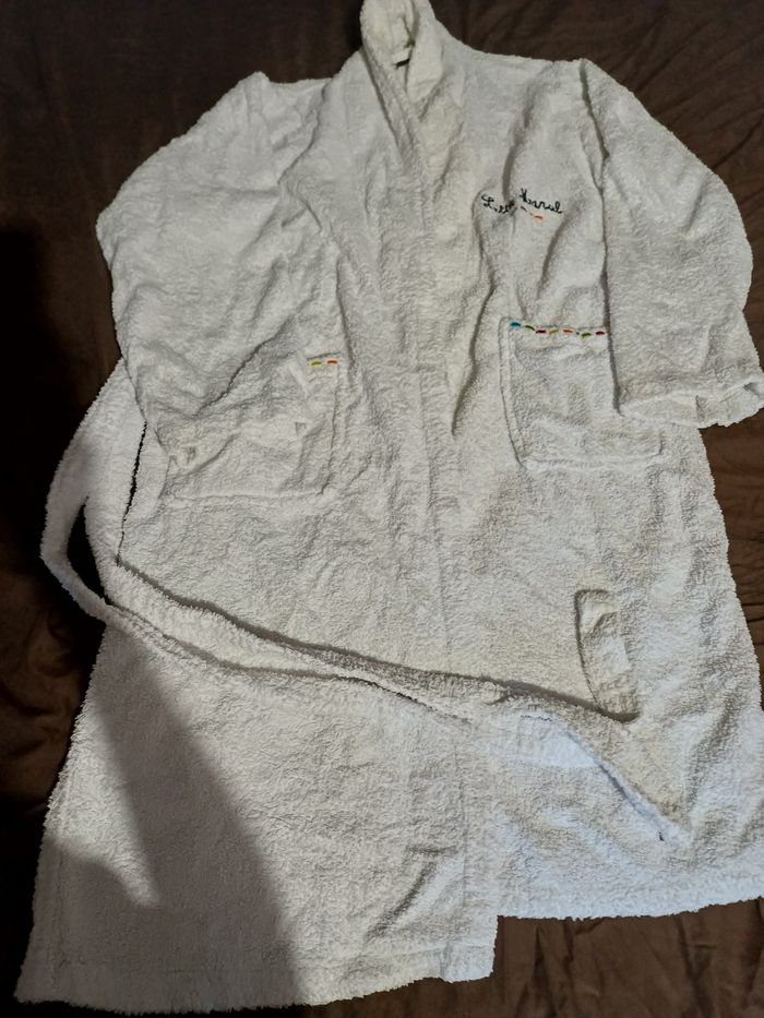 Peignoir de bain little Marcel blanc taille s