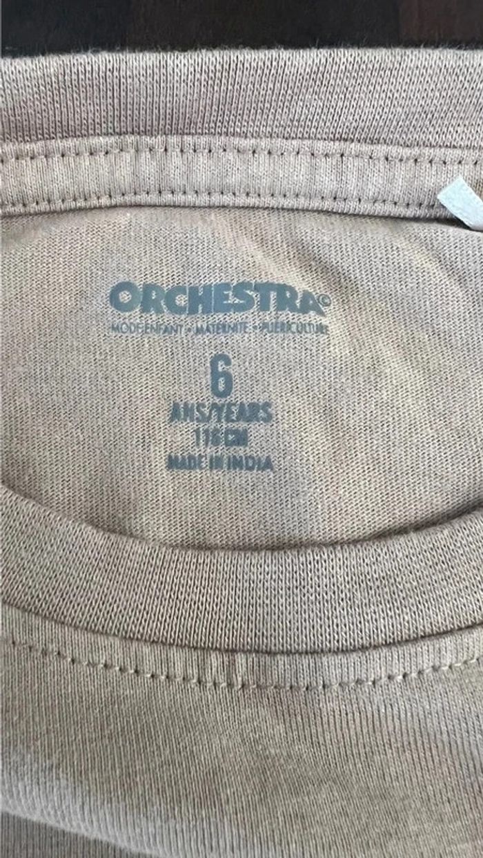 T- shirts manche longue orchestra en parfait état taille 6 ans 100% coton - photo numéro 5