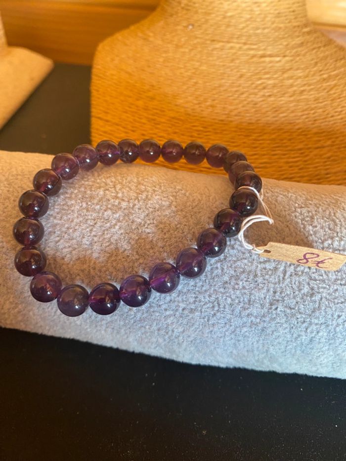 Bracelet en améthystes pierre semi précieuses