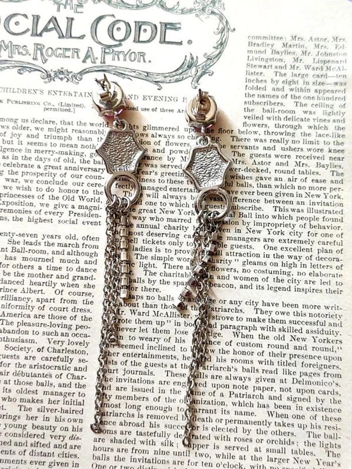 Magnifique paire de boucles d'oreilles pendantes - photo numéro 4