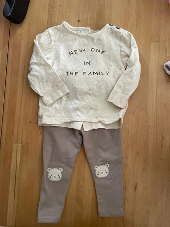 Ensemble tee shirt + legging 9 mois oursons