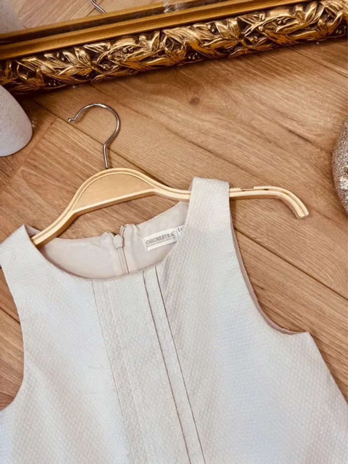 Taille 6 ans Robe cérémonie fille Orchestra rose crème * nid d’abeilles * 🪻 - photo numéro 2