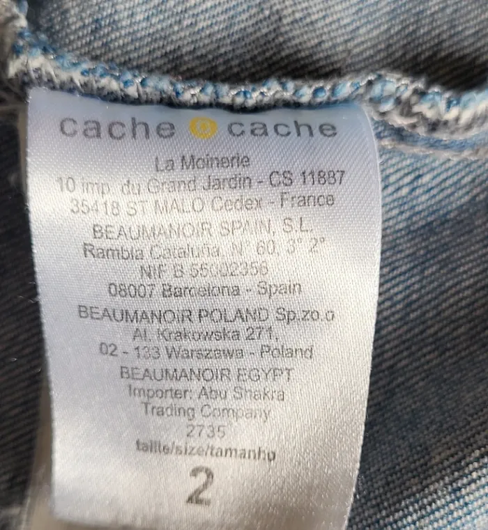 Veste en jean bleue Cache Cache Taille 2 - photo numéro 8