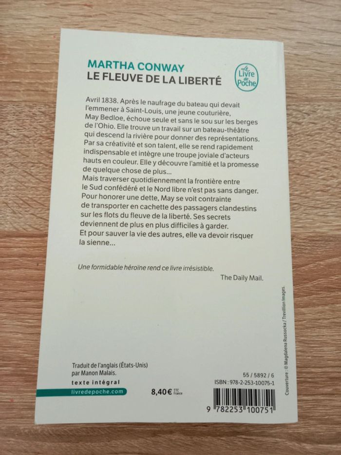 Martha Conway 📚 Le fleuve de la liberté - photo numéro 2