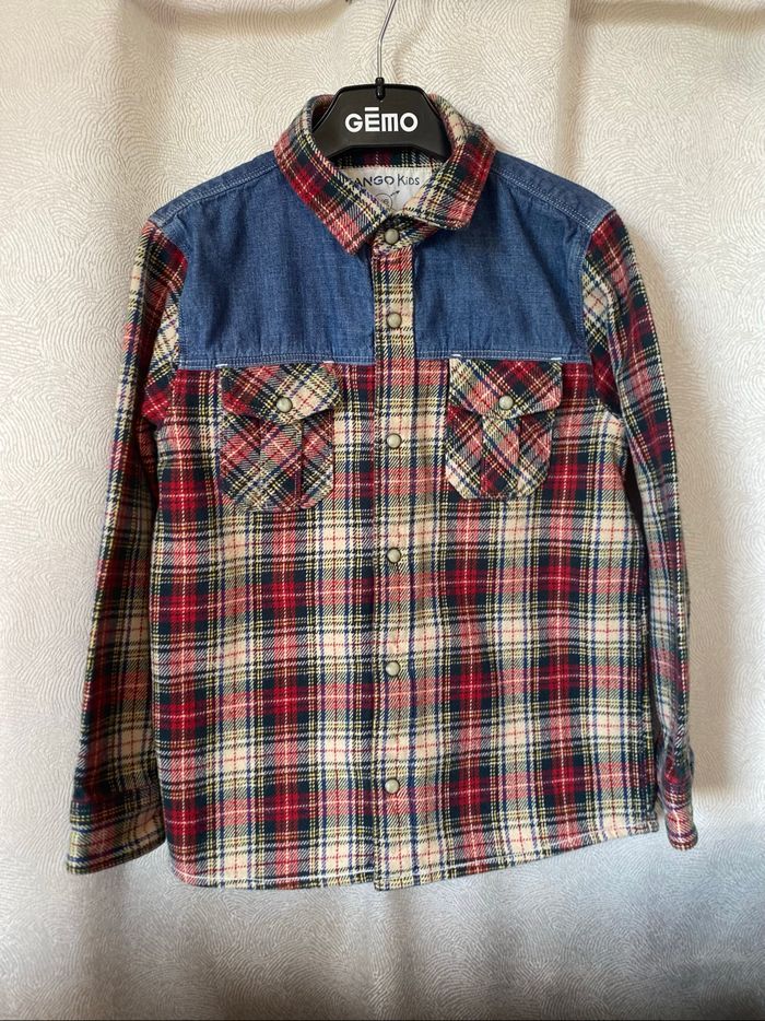 Chemise hiver écossais et jeans 5/6 ans Mango kids