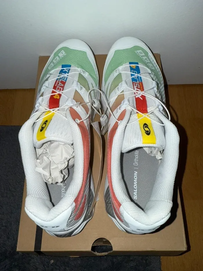 Salomon XT-4 OG Blanche / Verte / Corail - photo numéro 8