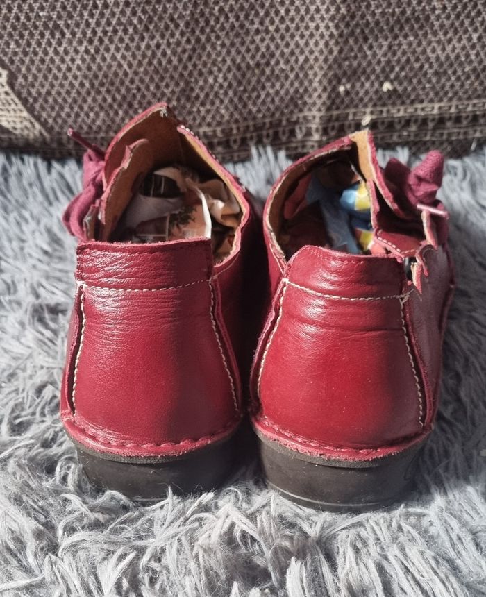 Chaussure cuir rouge bordeaux 40 - photo numéro 5