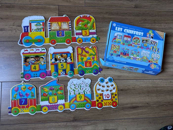 Puzzle train les chiffres