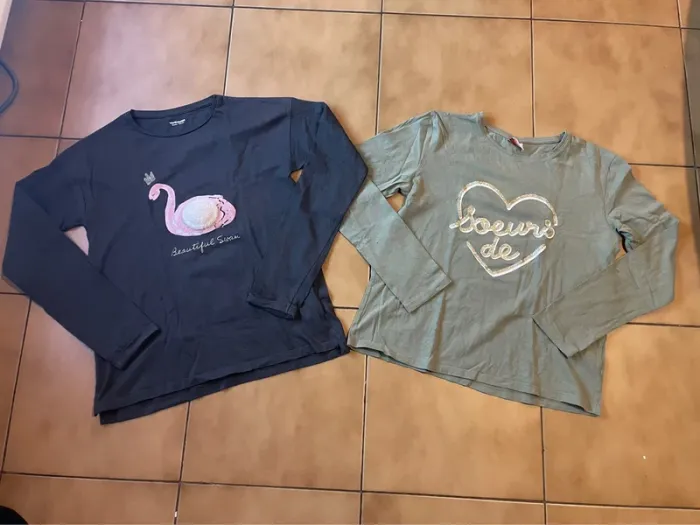 Lot 2 t shirts fille 12 ans