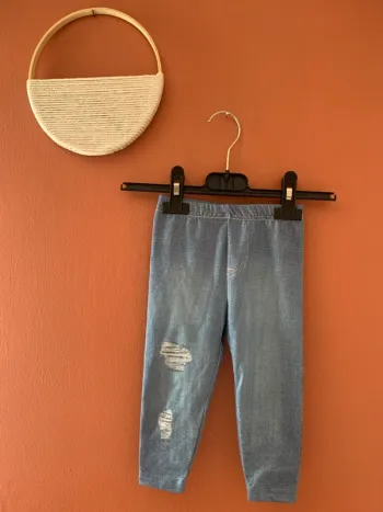 👖 Jegging effet jean déchiré – 6 à 9 mois – Shein