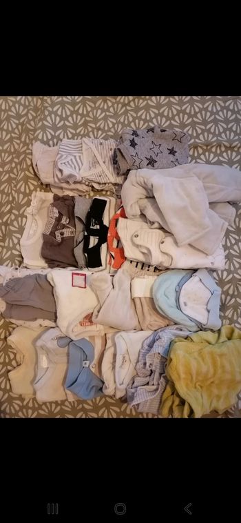 Lot vêtements garçon 1 mois