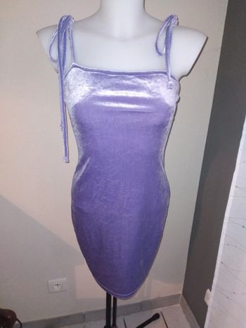Sublime robe velour parme t 36