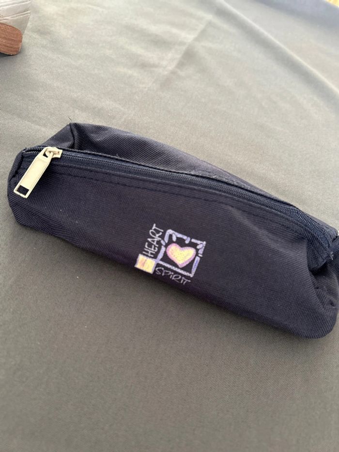 Trousse école bleue cœur - photo numéro 3