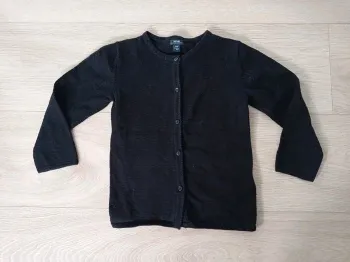 Gilet en maille fantaisie noir Kiabi 36 mois