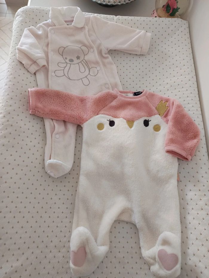 Lot de 2 grenouillères 1mois