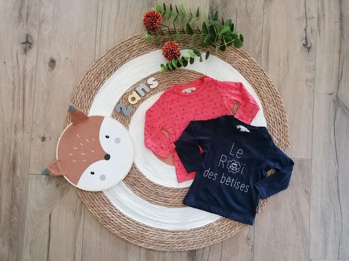 Lot de deux tee-shirts à manches longues