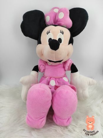 Peluche Minnie robe rose à pois Nicotoy 40 cm